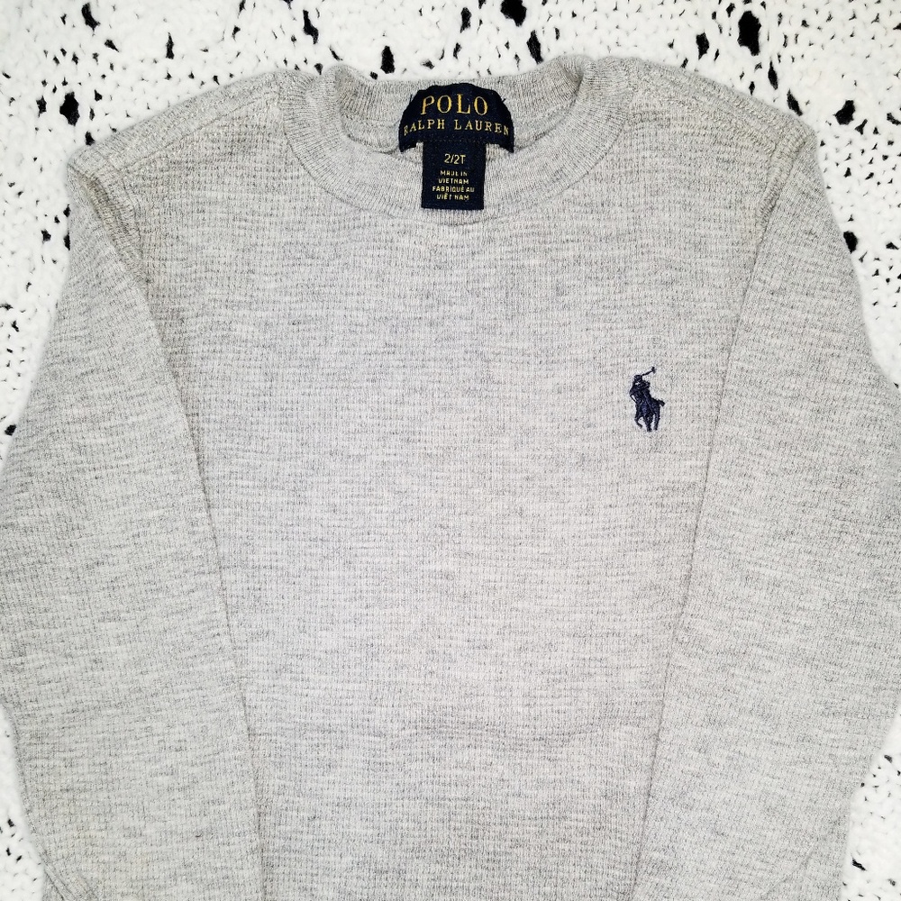 Toddler Ralph Lauren Grey Thermal Shirt 2T